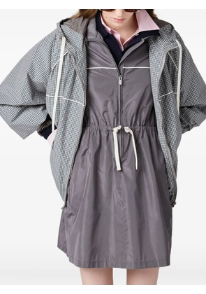 Miu Miu checked bomber jacket - Grey