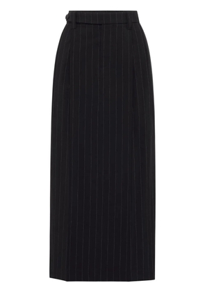Brunello Cucinelli pinstripe tailored midi skirt - Blue