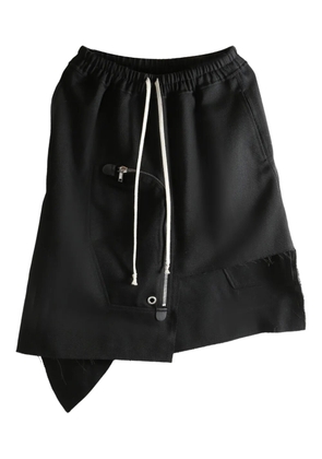 Rick Owens Dracca drawstring asymmetric mini skirt - Black