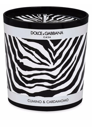 Dolce & Gabbana zebra-print scented candle (250g) - Black