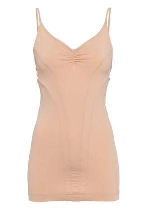 ALAINPAUL V-neck gathered top - Neutrals