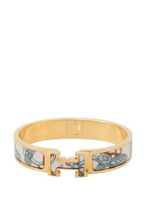 Hermès Pre-Owned 2000-2025 Narrow Enamel Bride de Cour Clic H Bracelet PM costume bracelet - White
