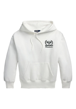 Polo Ralph Lauren x Wimbledon logo-embroidered hoodie - White