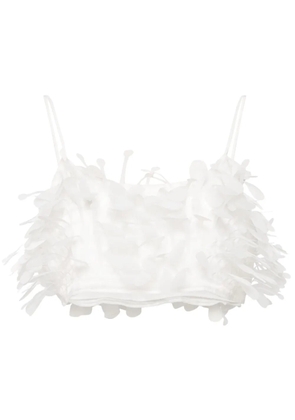 SELEZZA fringed bralette top - White