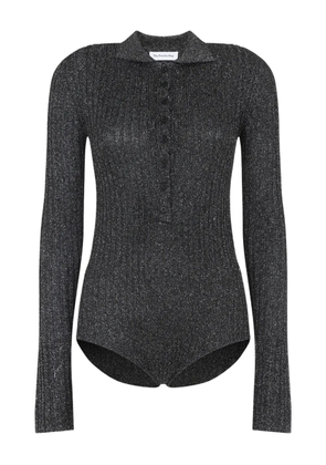 The Frankie Shop Solana buttoned polo top - Grey