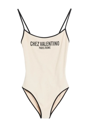 Valentino Garavani piqué swimsuit - Neutrals