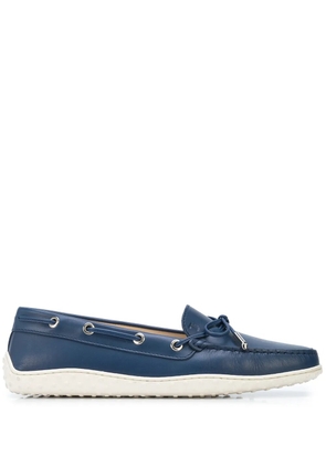 Tod's lace-up leather loafers - Blue