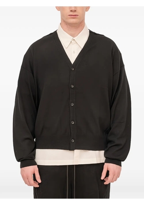 The Viridi-Anne elbow-patch cardigan - Black