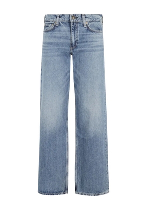 rag & bone five-pocket faded wide-leg jeans - Blue