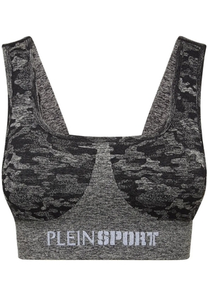 Plein Sport seamless crossed-straps sports bra - Black
