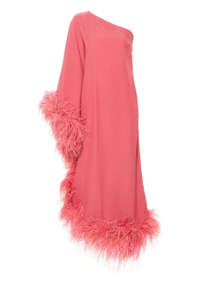 Taller Marmo Ubud feather-trim dress - Pink