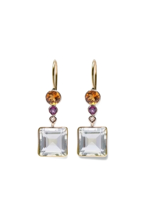 Lizzie Fortunato Yellow Gold Green Amethyst Earrings