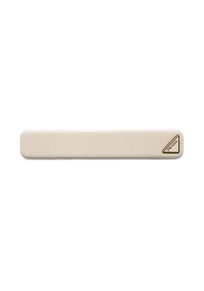 Prada triangle-logo hair clip - Neutrals