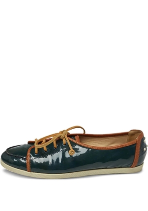 Tod's Vintage contrast-trim patent-leather sneakers - Green