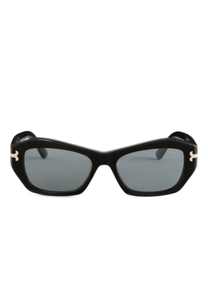 PUCCI geometric gold-detail sunglasses - Black