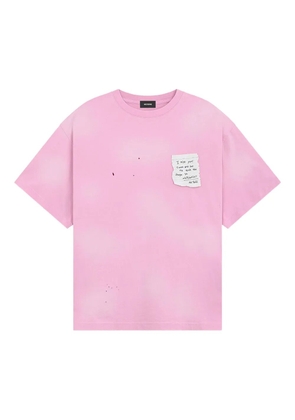 We11done note-motif T-shirt - Pink