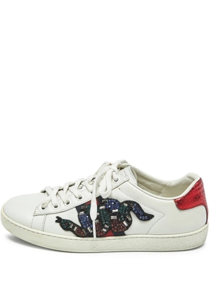 Gucci Pre-Owned Web Ace low-top sneakers - White