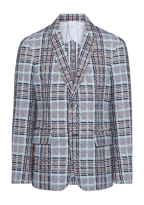 Thom Browne plaid-patterned blazer - Blue