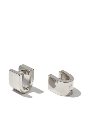 Otiumberg chunky square huggie earrings - Silver