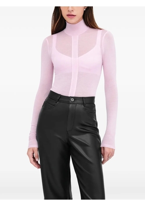 Marcella Amsterdam panelled turtlenek top - Pink