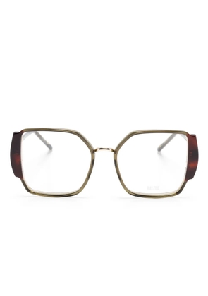 Kaleos Maxwell square-frame glasses - Brown