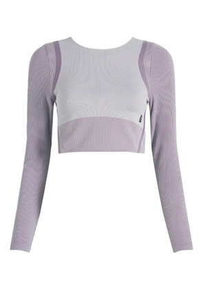 On Running Studio knitted long-sleeve crop top - Purple