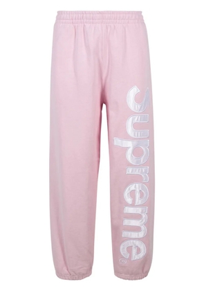 Supreme satin logo-appliqué track pants - Pink