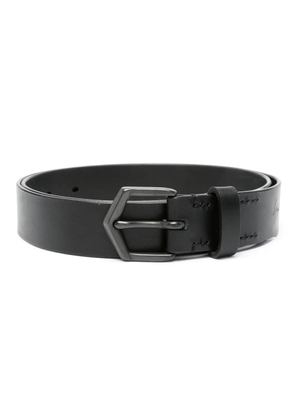 Yohji Yamamoto embossed-logo belt - Black