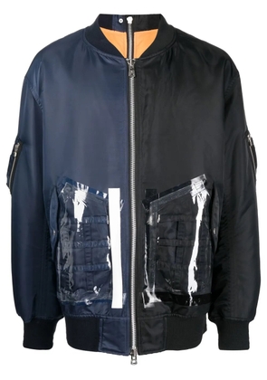 Takahiromiyashita The Soloist Oversized two-tone flight jacket - Black