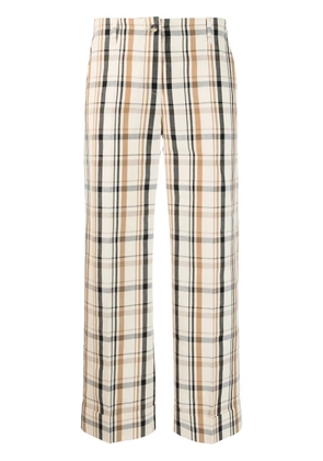 Alberto Biani plaid-check pattern cropped trousers - Neutrals