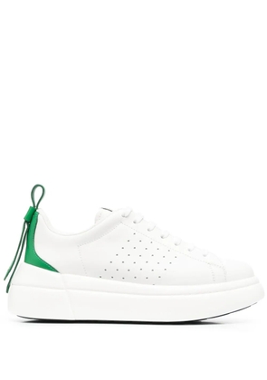 RED(V) bow-detail leather sneakers - White