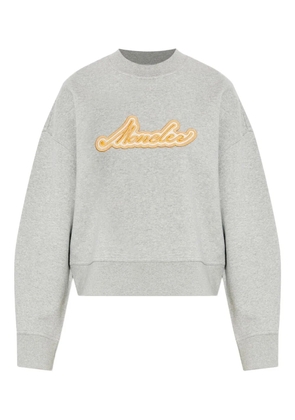 Moncler embroidered sweater - Grey