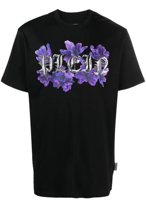 Philipp Plein SS Flowers round-neck T-shirt - Black