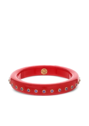 Mark Davis 18K yellow gold Amethyst Bakelite bangle - Red