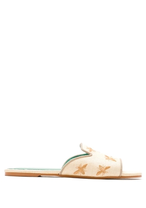 Bird&Co Bees straw slides - Neutrals