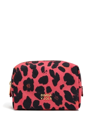 Bimba y Lola leopard-print make-up bag - Pink