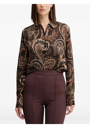 GUESS USA Clarisse paisley-pattern buttoned shirt - Brown