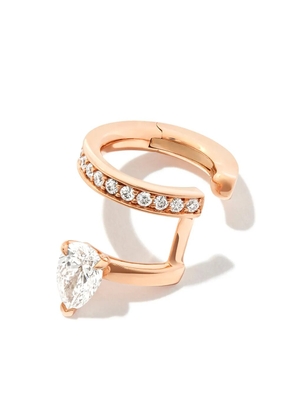 Repossi 18kt rose gold Serti Sur Vide diamond ear cuff - Pink