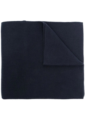 Tommy Hilfiger cotton logo-embroidered scarf - Blue