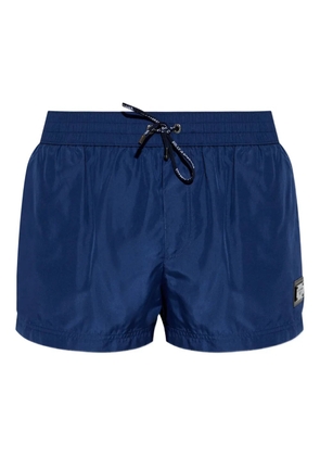Dolce & Gabbana logo-plaque swim shorts - Blue