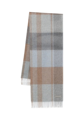 Zegna fringed-detail scarf - Blue