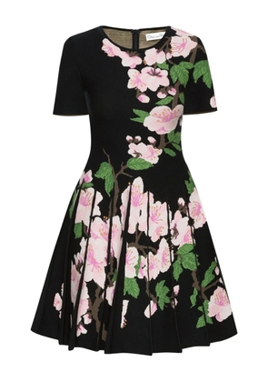 Oscar de la Renta floral-print mini dress - Blue