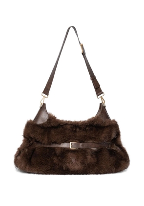 Manière De Voir Cali fur panel duffel bag - Brown