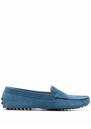 Tod's penny-slot suede loafers - Blue