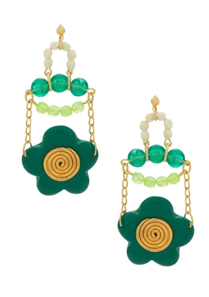 Amir Slama Bijoux flower earrings - Green