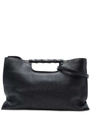 Gucci Pre-Owned 2016-2025 Medium Calfskin Bamboo Daily Shopper satchel - Black