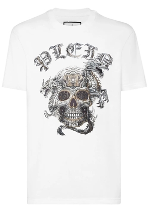 Philipp Plein SS Skull-print T-shirt - White