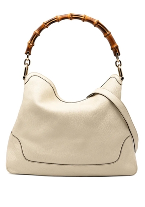 Gucci Pre-Owned 2016-2025 Calfskin Bamboo Diana satchel - White
