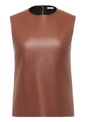 JW Anderson sleeveless leather top - Brown