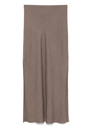 Brunello Cucinelli side-slits maxi skirt - Brown
